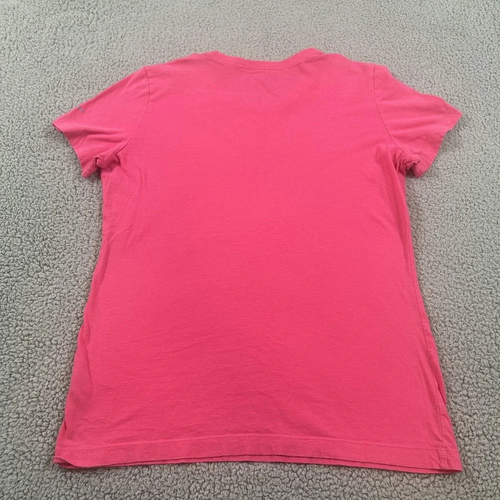 Nike Shirt Womens Large Pink Just Do It Slim Fit Crewneck‎ Graphic Sports Tee
